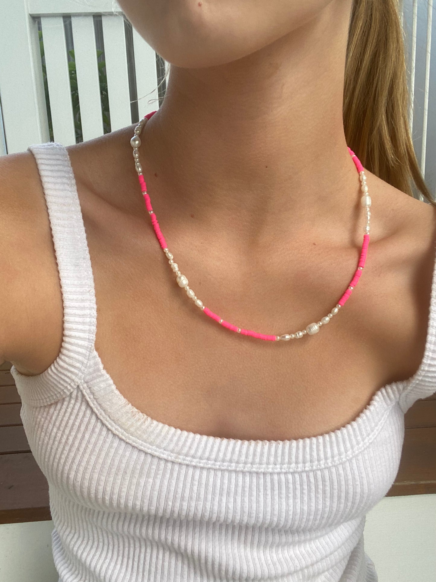 Pink + Pearl Necklace