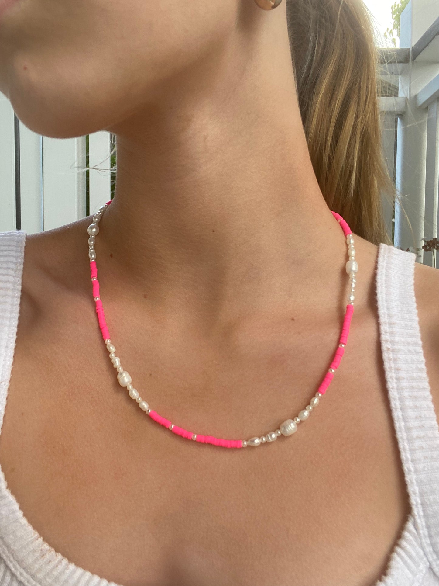 Pink + Pearl Necklace