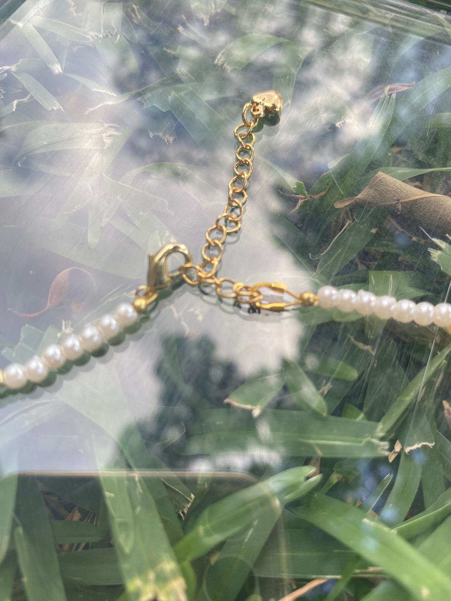 Gold-Pearl Sandy Toned Necklace