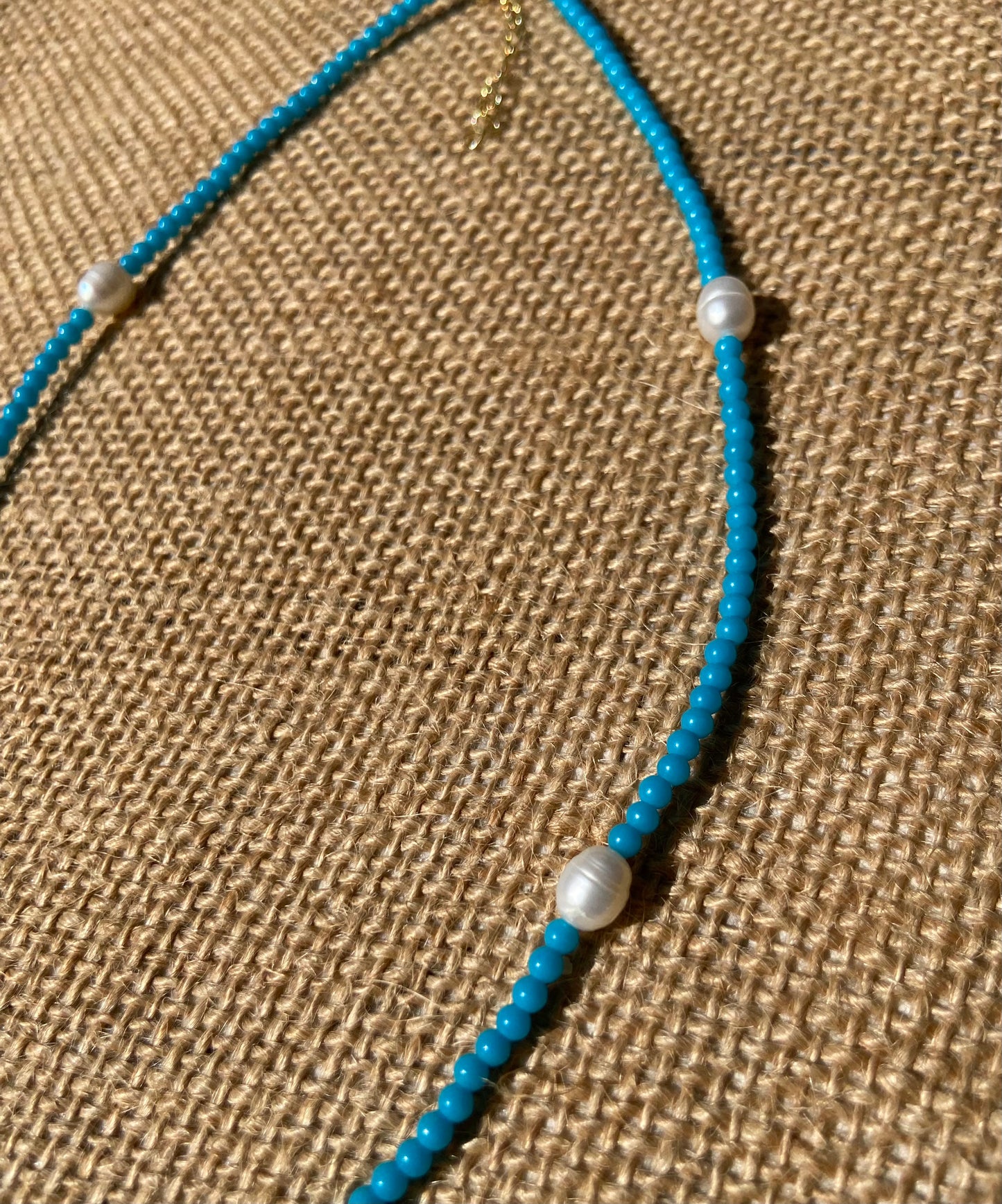 Turquoise and Pearl Necklace