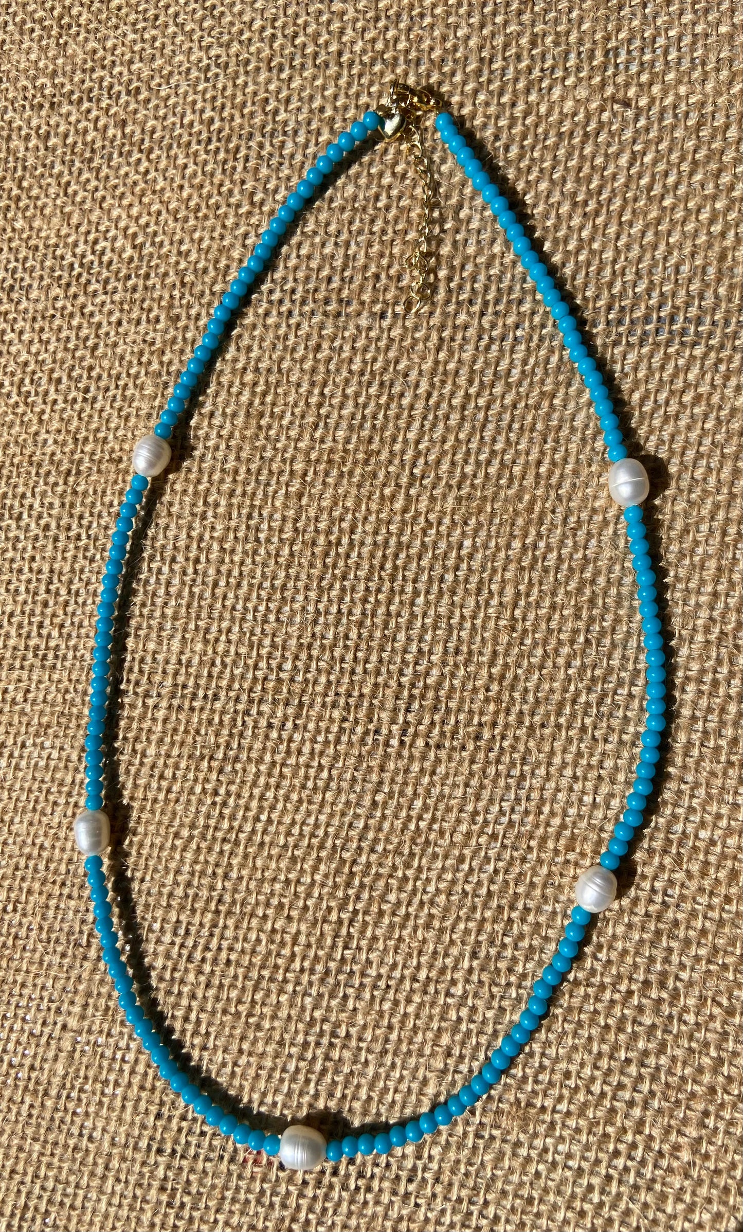 Turquoise and Pearl Necklace